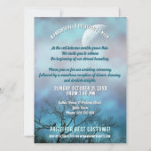 Gothic Blue Full Moon für Hochzeiten & Halloween Einladung (Rückseite)