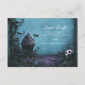 Gothic Blue Halloween Diapper Raffle Begleitkarte (Vorderseite)