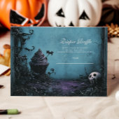 Gothic Blue Halloween Diapper Raffle Begleitkarte