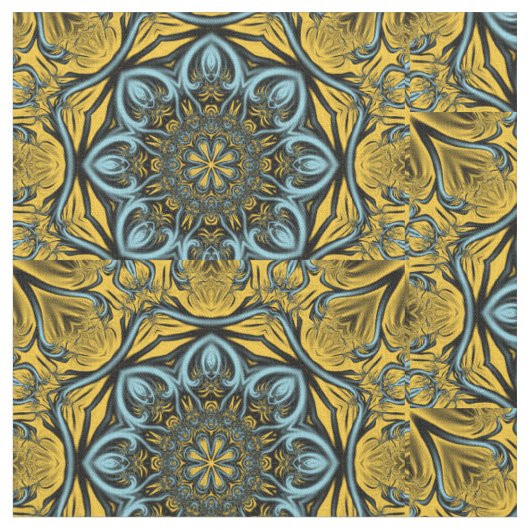 Gothic Blue Muster Stoff (Nahaufnahme)