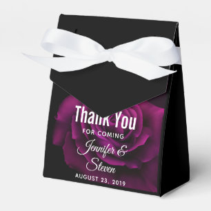 Gothic-Blume Lila-Rote Rose-Hochzeit Vielen Dank Geschenkschachtel