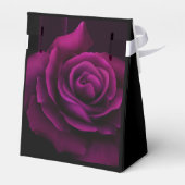 Gothic-Blume Lila-Rote Rose-Hochzeit Vielen Dank Geschenkschachtel (Rückseite)