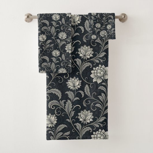 Gothic-Blumenmuster Badhandtuch Set (Insitu)