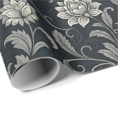 Gothic-Blumenmuster Geschenkpapier (Rolleneckpunkt)