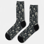 Gothic-Blumenmuster Socken (Linkes Detail)