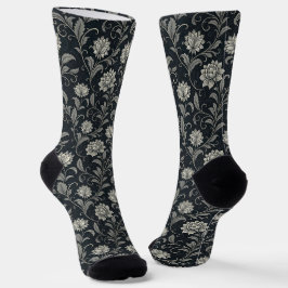 Gothic-Blumenmuster Socken
