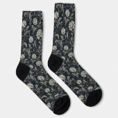 Gothic-Blumenmuster Socken (Rechts)