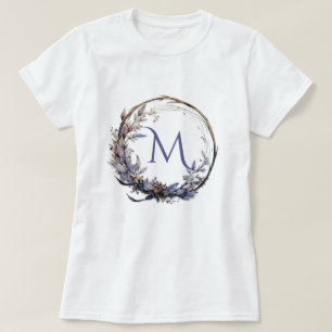 Gothic-Blumenschrei für Ihr Monogramm T-Shirt