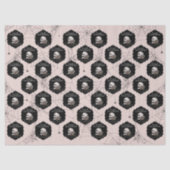 Gothic Blush Pink Bläserskull Halloween Seidenpapier (Vorderseite)