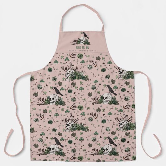 Gothic Blush Pink Bridge oder Die Bläschen Skull C Schürze (Vorderseite)