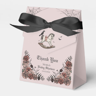 Gothic Blush Pink Halloween Babydusche Geschenkschachtel