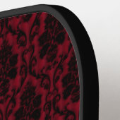 Gothic blutrotes Rosenmonogramm Pickleball Schläger (Linke Seite)