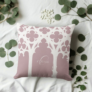 Gothic Bögen Minimal Elegant Klassisch Blassrosa Kissen
