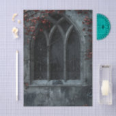 Gothic Bogenfenster mit Efeu Dekorpapier Seidenpapier (Handwerk)