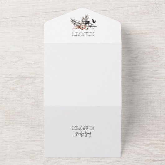 Gothic Boho All in One Wedite Einladung (Außenbereich)