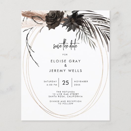 Gothic Boho Save the Date (Vorderseite)