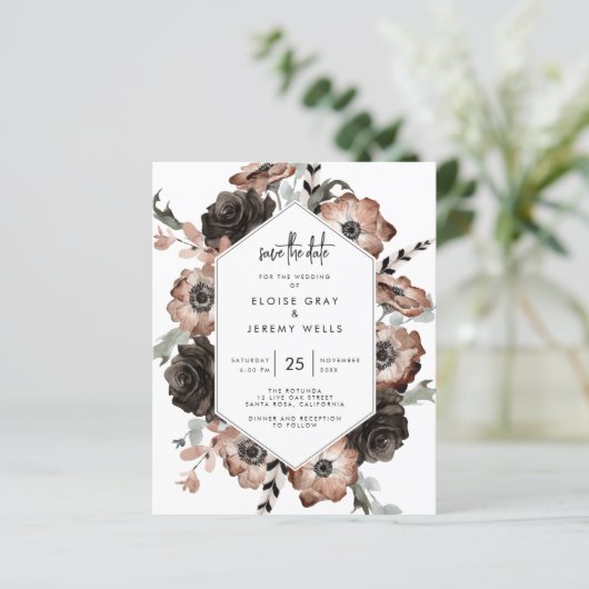 Gothic Boho Save the Date (Stehend Vorderseite)