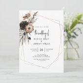 Gothic Boho Wedding Einladung (Stehend Vorderseite)