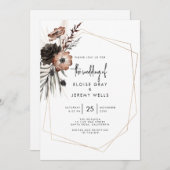 Gothic Boho Wedding Einladung (Vorne/Hinten)