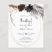 Gothic Boho Wedding Einladung (Vorderseite)