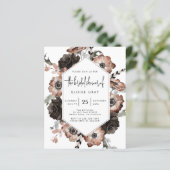 Gothic Boho Wedding Einladung (Stehend Vorderseite)