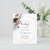 Gothic Boho Wedding Einladung (Stehend Vorderseite)