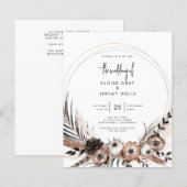 Gothic Boho Wedding Einladung (Vorne/Hinten)