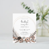 Gothic Boho Wedding Einladung (Stehend Vorderseite)