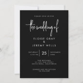 Gothic Boho Wedding Einladung (Vorderseite)