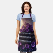 Gothic Book Purple Floral Schürze (Getragen)