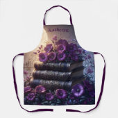 Gothic Book Purple Floral Schürze (Vorderseite)