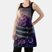 Gothic Book Purple Floral Schürze (InSitu)