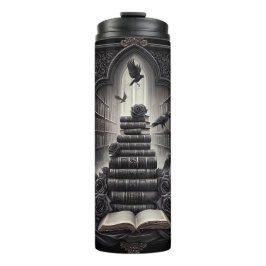 Gothic Book Thermal Tumbler - Kaffee Travel Mug Thermosbecher