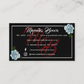 Gothic Boot Script Black Tattoo Artist Visitenkarte (Rückseite)