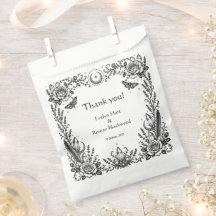 Gothic Botanical Schwarz-Weiß-Hochzeit