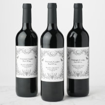 Gothic Botanische Schwarz-Weiße Hochzeit