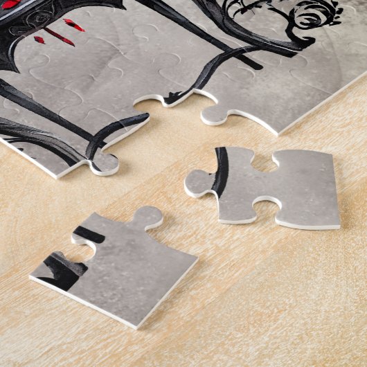 Gothic Boudoir | Antike Vanity mit Polsterstuhl Puzzle (Seite)