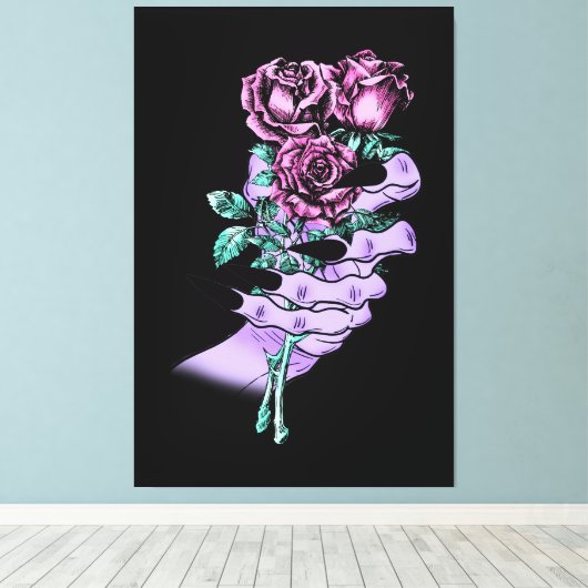 Gothic Bouquet Canvas Print Leinwanddruck (Insitu (Holzboden))