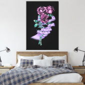 Gothic Bouquet Canvas Print Leinwanddruck (Insitu (Schlafzimmer))