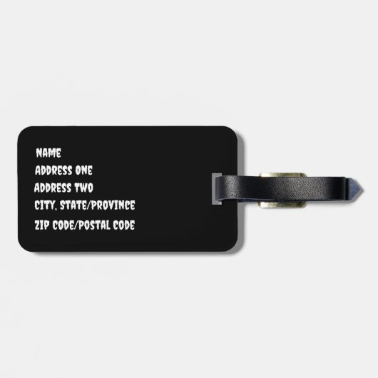 Gothic Bouquet Gepäcktag Gepäckanhänger (Rückseite horizontal)