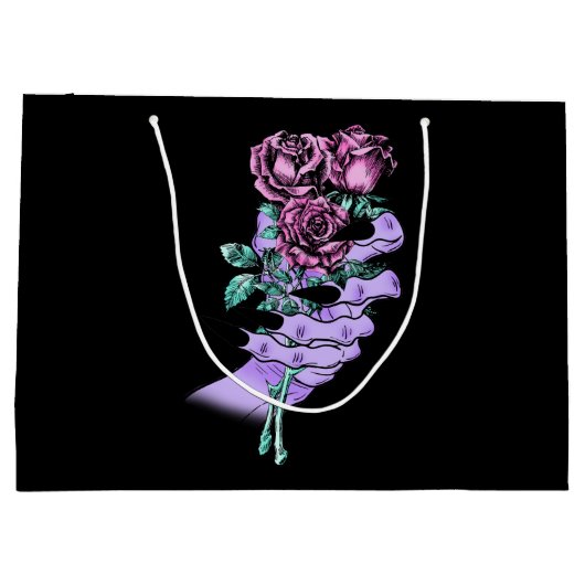 Gothic Bouquet Geschenktaschen Große Geschenktüte (Rückseite)