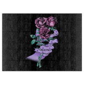 Gothic Bouquet Glas Cutting Board Schneidebrett (Vorderseite)