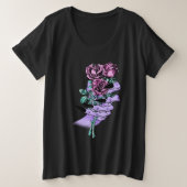 Gothic Bouquet Plus-Size-Shirt Große Größe T-Shirt (Design vorne)