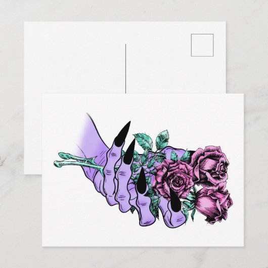 Gothic Bouquet Postcard Postkarte (Vorne/Hinten)