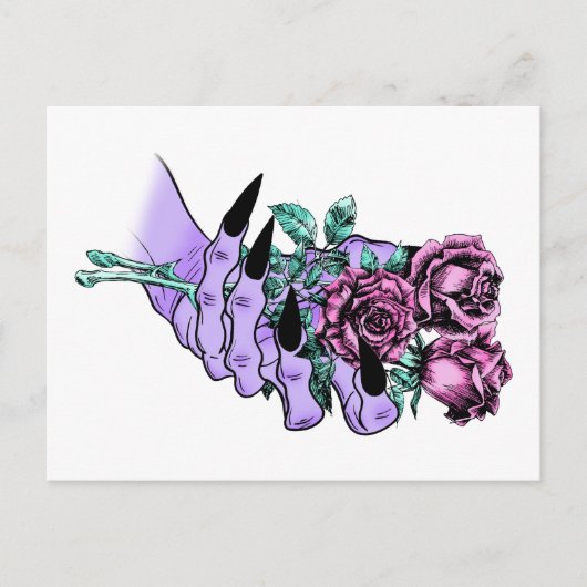 Gothic Bouquet Postcard Postkarte (Vorderseite)