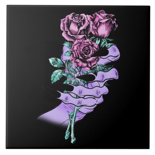 Gothic Bouquet Tile Fliese (Vorderseite)