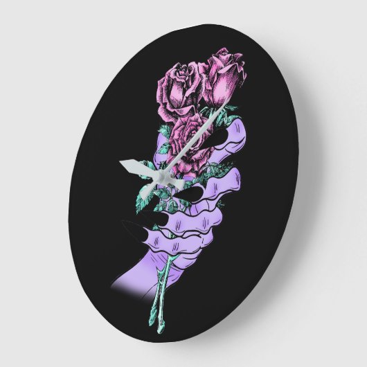 Gothic Bouquet Wall Clock Große Wanduhr (Winkel)
