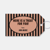 Gothic Bow Halloween Geschenkanhänger (Vorderseite (Horizontal))