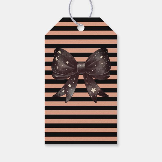Gothic Bow Halloween Geschenkanhänger (Rückseite)