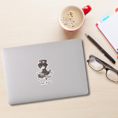 Gothic Boy Pilot flies Airplane Personalized Anime Aufkleber